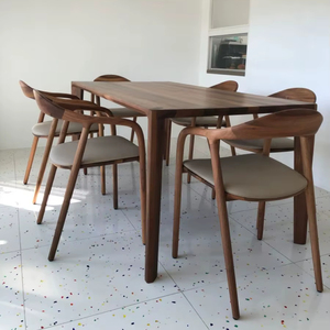 Silla de Comedor de Madera Maciza de Fresno de Estilo Nórdico, Silla con Respaldo, Silla de Descanso - Product Image 1