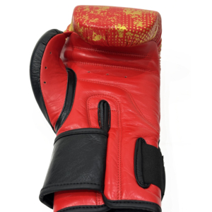 ถุงมือฝึกซ้อมมวย MMA คิกบ็อกซิ่ง ซานด้า หนังสีดำแดง กันน้ำ แบบคู่ พร้อมสายรัด - Product Image 4