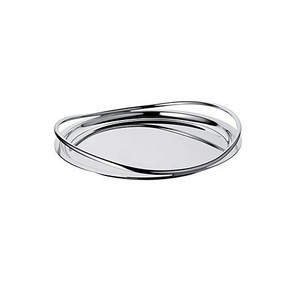 Luxury Silver Metal Serving Tray with Handles Modern <b>Rectangle</b> <b>Coffee</b> <b>Table</b> Decorative Tray for Home Multi-Purpose Organizer - Product Image 2