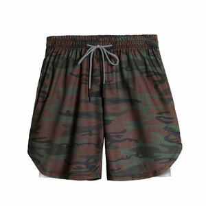 Shorts Bermuda pour Hommes en Polyester Respirant à Séchage Rapide, Personnalisables, avec Cordon de Serrage et Logo Avant, Taille Mi-Haute - Product Image 3