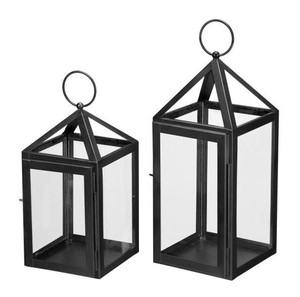 Farol de Metal de Acero Inoxidable Decorativo para el Hogar, Moderno y de Lujo, con Acabado en Color Negro Mate, para Bodas y Navidad - Product Image 4