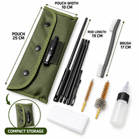 Kit de nettoyage universel durable pour armes à feu : brosses, bâtons, bouteille d'huile, ensemble d'entretien portable et étanche pour l'extérieur