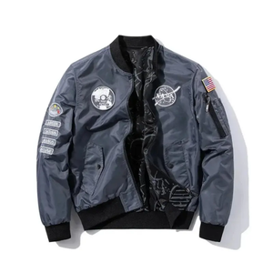 Veste de sport réversible en soie vintage pour homme, nouvelle collection automne, grande taille, style coréen décontracté, coupe-vent - Product Image 3