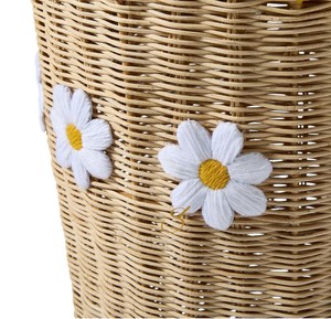 Cesta de Almacenamiento Grande de Mimbre con Tapa y Borde Festoneado, Contenedor Alto Tejido para Juguetes, Cesto de Lavandería de Mimbre para Niños - Product Image 3
