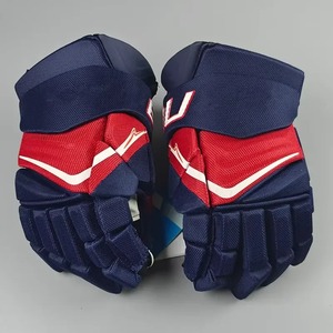<b>Ice</b> Hockey Gloves Full Finger Navy Red Polyester Hook And Loop Closure Unisex All Seasons Sports Gear 2027 - Product Image 2