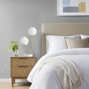 Lampada da tavolo a 2 luci con globo in metallo - Product Image 4