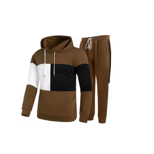 Chaqueta Deportiva Cortavientos de Alta Calidad al por Mayor con Capucha, Tejido Liso Teñido, Logotipo Personalizado, Chándal de Forro Polar Técnico para Hombre - Product Image 1