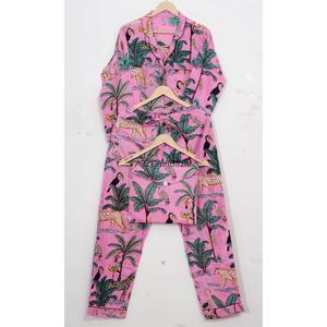 Conjunto de Pijama Transpirable para Mujer, Manga Larga, Pantalones Largos, Cintura Elástica, Ropa de Dormir de Otoño, Invierno y Primavera, 2 Piezas, 100% Algodón - Product Image 6