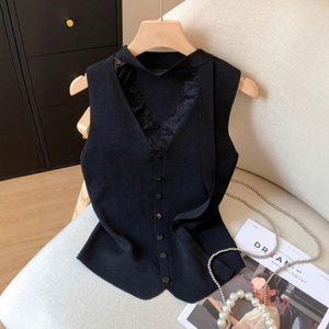 Top Corto de Punto a Rayas para Mujer, Cuello Redondo, Manga Corta, Ajuste Delgado, Suéter Personalizado, Camiseta Acanalada Ligera para Verano, Ropa Deportiva - Product Image 2