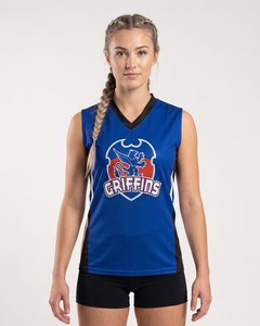 Camiseta de Voleibol Transpirable de Primera Calidad para Mujer, Cuello en V, Personalizada con Estampado, Uniforme de Equipo sin Mangas, Secado Rápido - Product Image 1