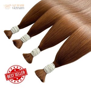 Venta al por mayor de cabello humano a granel 100% extensiones de cabello Remy virgen crudo sin procesar cutícula alineada 100% Paquete de cabello vietnamita crudo - Product Image 1
