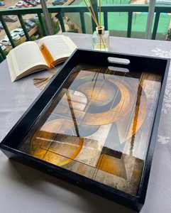 ถาดเสิร์ฟดีไซน์สไตล์อิตาลี ถาดเคลือบเอนาเมล รุ่นทันสมัย สำหรับใช้ในครัวและร้านอาหาร ถาดเก็บของและเสิร์ฟอาหาร โดย UO INDIA - Product Image 2