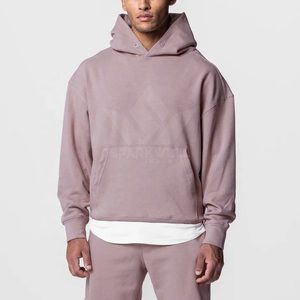 Sudadera con Capucha de Forro Polar Estampada con Letras, para Hombre, Oversize, Casual, Otoño, Diseño con Bolsillo Frontal, Color Negro - Product Image 3