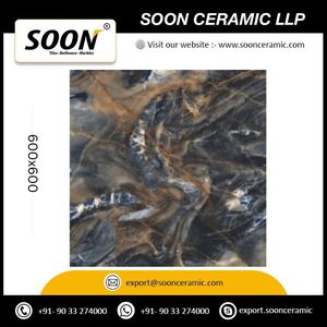 กระเบื้องบุผนังลายหินอ่อนธรรมชาติแบบมันเงา ขนาด 600x600 มม. หนา 20 มม. ลายหินเลียนแบบ ดีไซน์ทันสมัย ทนไฟ - Product Image 4