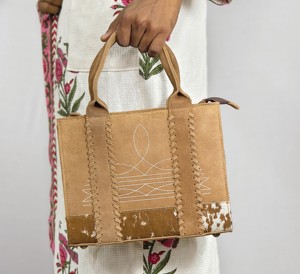 Bolso de mano tipo tote de piel auténtica bohemia cosido con bordado y ribete de pelo de becerro para mujer, uso diario, llegada 2026 - Product Image 2