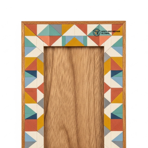 Marco de Madera Minimalista con Geometría Colorida |   Marco Moderno para Exhibición de Fotos - Product Image 2
