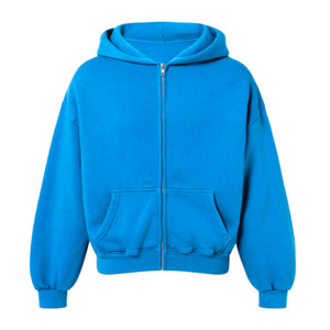 Men Zipper-Up Hoodie Sweatshirt Long Sleeve <b>Design</b> Breathable Fleece Fabric Oversized Fit Custom Logo Printing 100% Cotton - Product Image 5