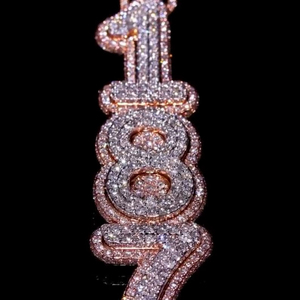 Buy Iced Moissanite Rapper's Hip Hop Luxury Silver Plated <b>Cushion</b> Cut Initial <b>Letter</b> Men's Pendant Party Gift Online India - Product Image 1