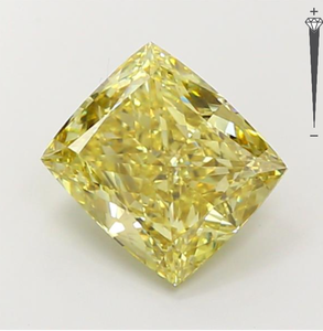 Diamante Cultivado en Laboratorio con Certificación IGI, Corte Cojín de 4.06 CT, Color Amarillo Intenso Fantasía, Claridad VS1, CVD LG 593367070, Joyería ROYAL GEMS - Product Image 4