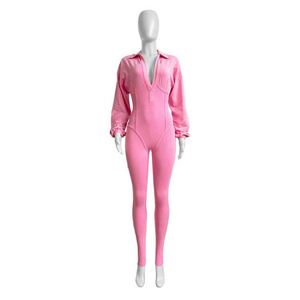 Combinaison moulante noire pour femme à manches longues et col rabattu, effet ventre plat, idéale pour les soirées - Product Image 5