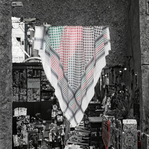 Dernière écharpe carrée Arafat Keffiyeh pour homme, motif nœud noir en coton et polyester, mode estivale Palestine - Product Image 2