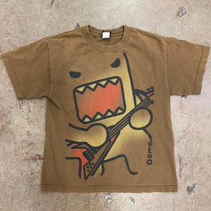 เสื้อยืดโอเวอร์ไซส์ลายพิมพ์ตลกๆ สไตล์ฤดูร้อน ใส่ได้หลากหลาย คู่รัก ผ้าฝ้าย Y2k ลำลอง ทรงหลวม เสื้อยืดเรโทรเรียบง่ายแบบใหม่ - Product Image 6