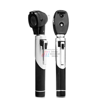 Debonairii Dog Cat LED Light Replaceable Fiber Optic Otoscope Ophthalmoscope Surgical Instruments Set Durable Veterinary Clinic