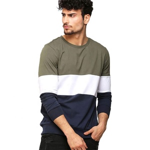 ที่กำหนดเองสามสีผ้าฝ้าย100% แขนยาวเสื้อยืดขนาดใหญ่ผู้ชายแขนเต็มเสื้อยืด Unisex ผู้ชายแห้งเร็วฤดูร้อนเสื้อยืด - Product Image 1