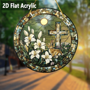 CIFbuy Attrape-soleil Lapin de Pâques à suspendre à la fenêtre, en acrylique, style bohème, décoration de porche, cadeau, TikTok pour le service de retrait Temu - Product Image 5