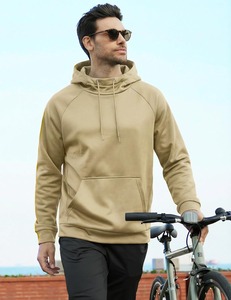 Sweat-shirt à capuche pour homme, manches raglan, coupe ajustée, décontracté, pour l'automne, matière en molleton respirant - Product Image 3