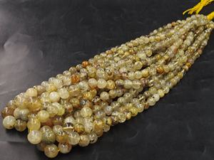 ลูกปัดทรงกลมควอตซ์รูไทล์สีทอง-ผิวเรียบ-สำหรับทำเครื่องประดับ-18นิ้ว 4-10มม. ประมาณ-หินธรรมชาติ - Product Image 6