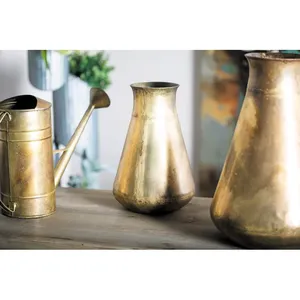 Handmade Brass Tabletop Vase <b>Rustic</b> Design Decorative Flower Vase for Interior Styling Solutions - Product Image 2