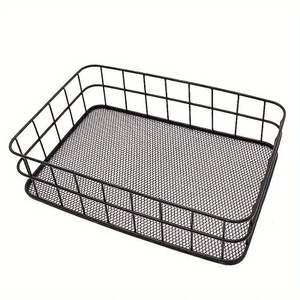 Paniers à fruits minimalistes en métal et fer avec finitions noires mates élégantes, parfaits pour les cuisines de style scandinave - Product Image 6