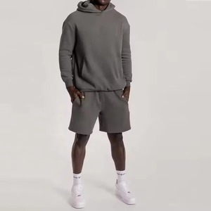 Ensemble sweat à capuche et short en polaire pour homme, coupe ajustée, best-seller, fabriqué au Pakistan - Product Image 3