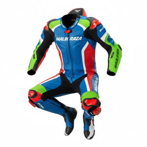 Traje de Carreras de Motociclismo de Grado Profesional |   Edición Elite Series 2026 |   Cuero de Grano Completo Teñido en Tambor, Ajuste Personalizado - Product Image 3