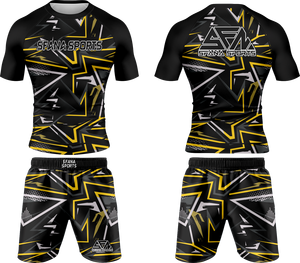 Ensemble d'entraînement MMA personnalisé pour hommes avec rashguard et short de sport pour les sports de grappling sans kimono - Product Image 2
