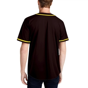 Latest High Quality Relax Breathable Fit with Delicate Neck and Rounded Bottoms Men <b>Baseball</b> Jersey Custom Solid Color - Product Image 2