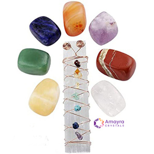 Piedra de Amatista Cruda, Ágata, Kits de Piedras Rodadas de los Siete Chakras, Caja de Personalización, Seis Conjuntos Diferentes, Venta al por Mayor, Cristales Amayra - Product Image 5