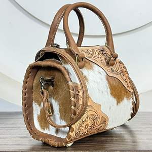 Bolsos de Hombro Rápidos para Exteriores del Fabricante, Bolsos Cruzados de Cuero Vacuno Hechos a Mano, Mini Bolsos de Lujo para Mujer, Bolsos de Viaje Tipo Duffel - Product Image 4