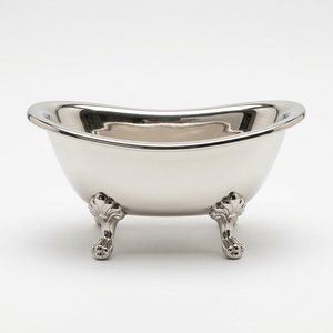 Bol ovales décoratifs en métal moderne de qualité supérieure, en aluminium nickelé, design classique moderne, qualité supérieure - Product Image 3