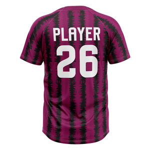 Camiseta de Béisbol Personalizada con Nombre, Número y Logotipo, 100% Poliéster, Anti-UV, Manga Corta, Transpirable, de Secado Rápido, para Softbol - Product Image 5