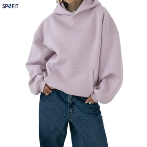 เสื้อฮู้ดดี้โอเวอร์ไซส์ทรงหลวมใส่สบาย ระบายอากาศได้ดี มีซับใน สีพื้น สำหรับฤดูหนาว พิมพ์โลโก้ตามสั่ง ยี่ห้อ Enyami มีสินค้าพร้อมส่ง - Product Image 3