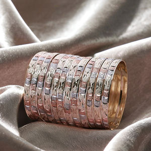 ขายส่งกำไลชุบทอง3โทนชุดกำไลข้อมือทองคำหลากสีกำไลข้อมือแฟชั่นชุดกำไลทองเหลืองสามสี - Product Image 4