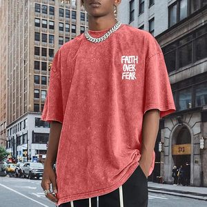 Custom Wholesale Supplier High Quality Oversized Streetwear Heavyweight Acid Wash Cotton Graphic Plus Size Eco-Friendly Men's - Product Image 1