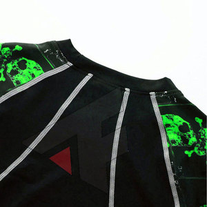 Nouveaux Rash Guards pour hommes, design tendance, noir et vert, sublimés, pour BJJ, en vente. - Product Image 5
