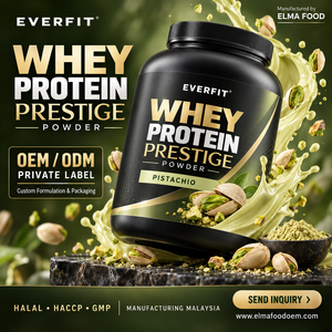 Proveedor de Proteína de Suero de Leche con Sabor a Vainilla de Marca Privada en Malasia, Fabricación OEM de Batidos WPC de Marca Personalizada, Crecimiento Muscular para Adultos, 20-29 g - Product Image 1