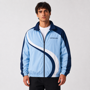Veste coupe-vent sur mesure pour homme, respirante, à col, zippée, entièrement zippée, pull-over, doublée, non doublée, doublée de polaire, résistante aux intempéries, imperméable - Product Image 1