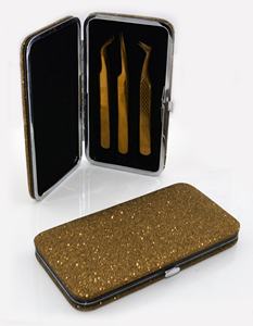 Pinzas de volumen para extensiones de pestañas, pinzas de pestañas de agarre de punta de fibra, pinzas de pestañas de visón de gran volumen para botas en forma de L - Product Image 1