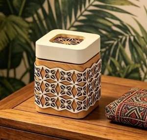 Quemador de incienso decorativo de madera para fragancia de incienso árabe Oud, aromaterapia en el hogar y regalos. - Product Image 1