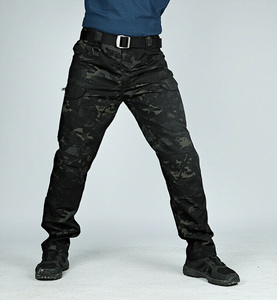 SANGLASPORTS High Quality Tactical Cargo Pants Multi-bag <b>Overalls</b> Wear Resistant Polyester/Cotton Green Elastic Trousers <b>Men</b> - Product Image 2